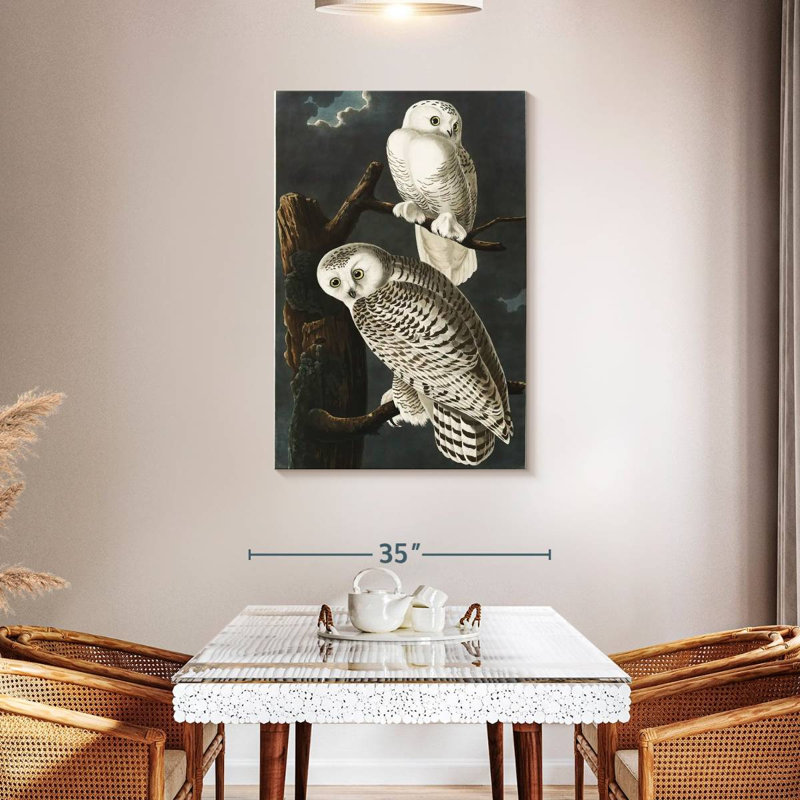 Brampt Snowy Owls, 45" H x 30" W