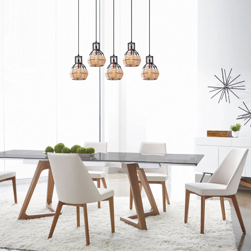Luminaire suspendu pour îlot de cuisine à 5 lumières Hatherleigh