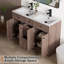 Base de meuble-lavabo autoportant à double cuve 48 po Farmhouse-120720931