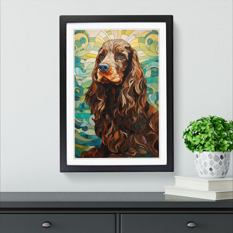 Single Picture Frame Print on Wood, 46cm H x 34cm W, Black Framed