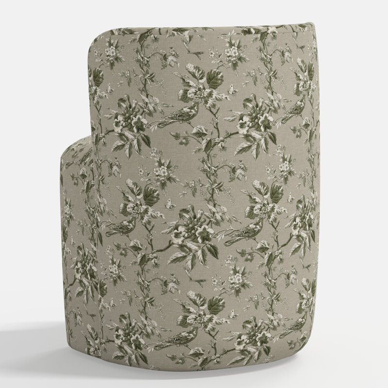 Stoffer Home x Cloth & Company Gail Dining Chair, Michigan Bird Toile Olive