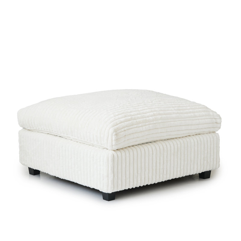 Canapé modulaire rembourré avec repose-pieds, Beige