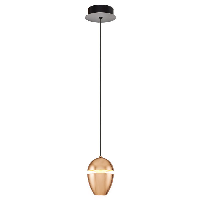 Elegant Yellow Chandelier with Opal Glass Cap, 4.7 inches Diameter x 47.2 inches Height | Durable Metal Body, 1 x 12W LED Socket, 3000K Warm Light, 1200 Lm | Perfect for Living Room, Dining Area & Modern Decor