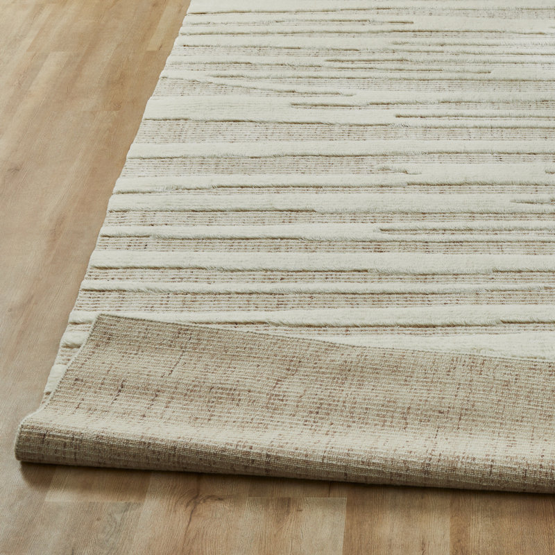 Hand Loomed Wool Striped Area Rug, 7'9" x 9'9"