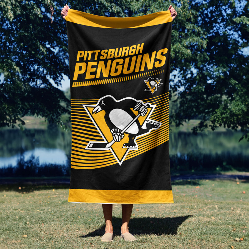 Serviette de plage 30 po x 60 po NHL Pittsburgh Penguins