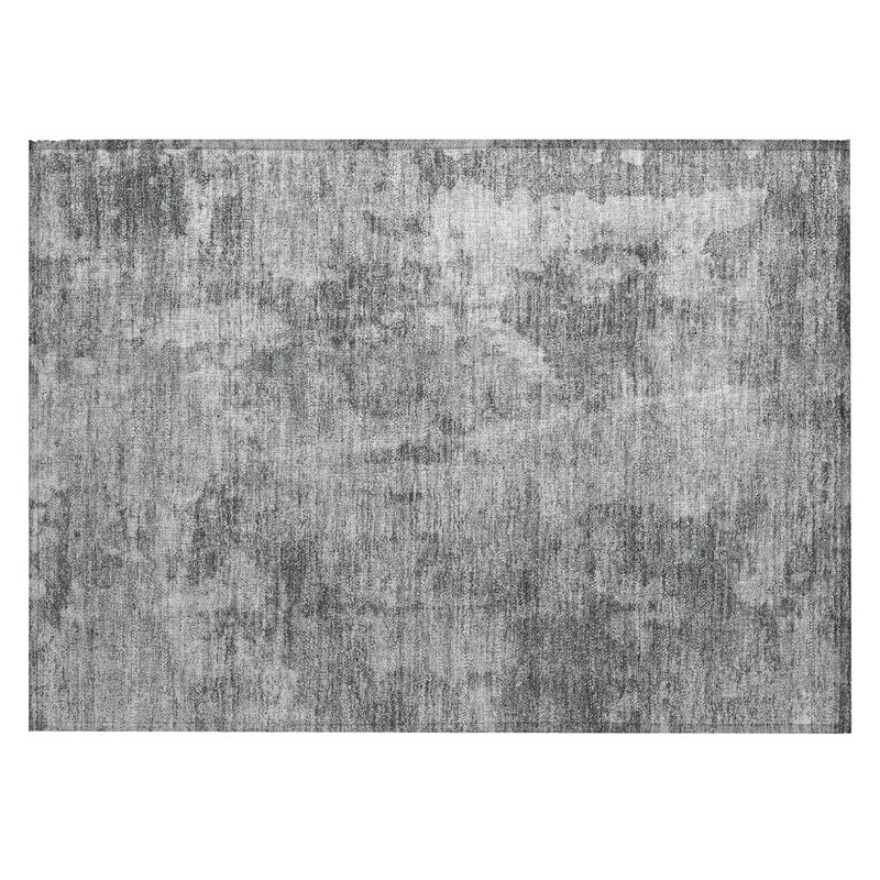 Washable Abstract Indoor / Outdoor Rug, Rectangle 1'8" x 2'6"