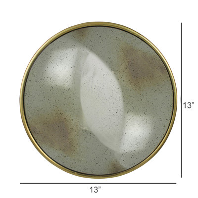 Convex Mirror, Brass - Med