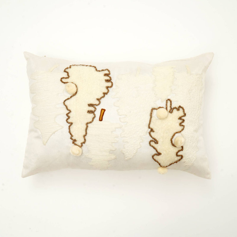 Lumbar Pillow | White Wonderland Holiday Pillow | 24x16"