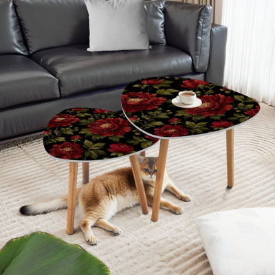 Ensemble de 2 tables basses gigognes Triangle