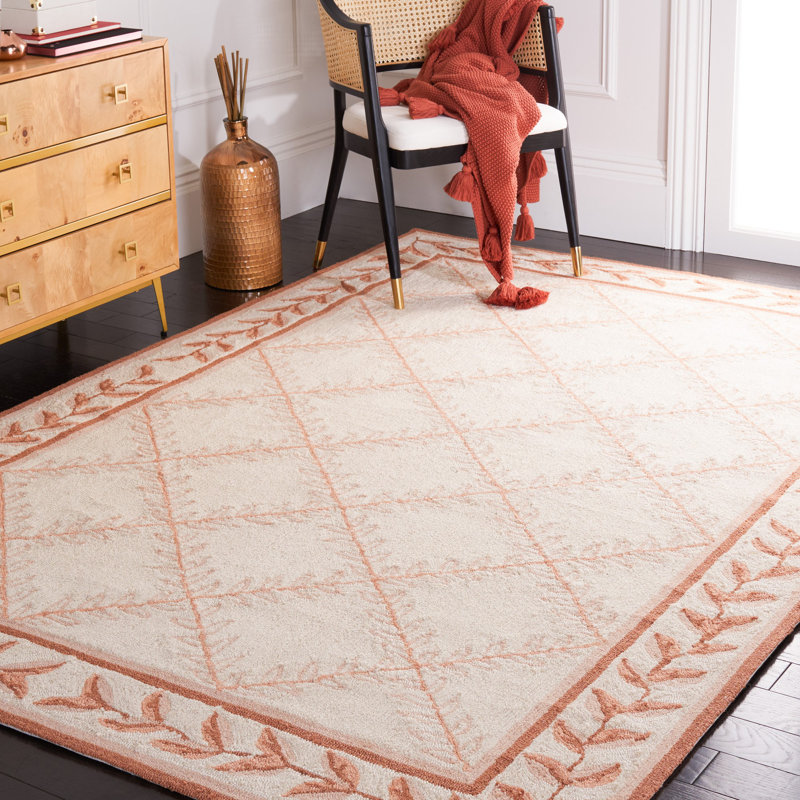 Taran Easy Care Hand Hooked Performance Floral Rug, Rectangle 6' x 9'