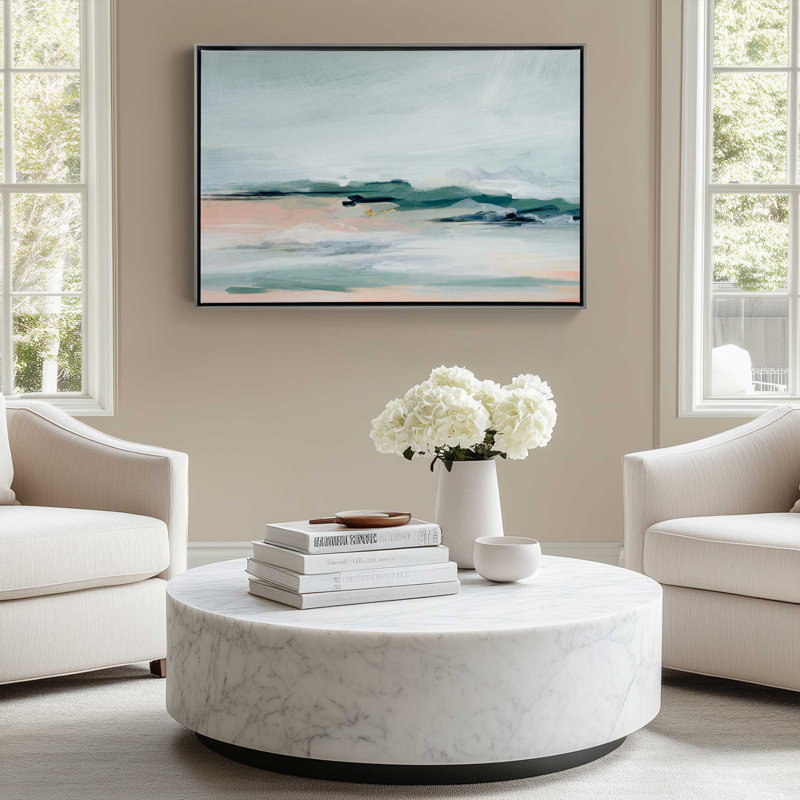Impression sur toile dans un cadre, H 24,75 po x l 36,75 po, Blanc opaque