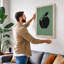 Apple in Green Mid-Century - Wrapped Canvas-1279261376-1279261404