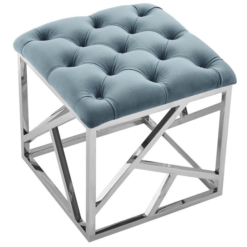 Repose-pieds Intersperse par Modway, Mer, Argent