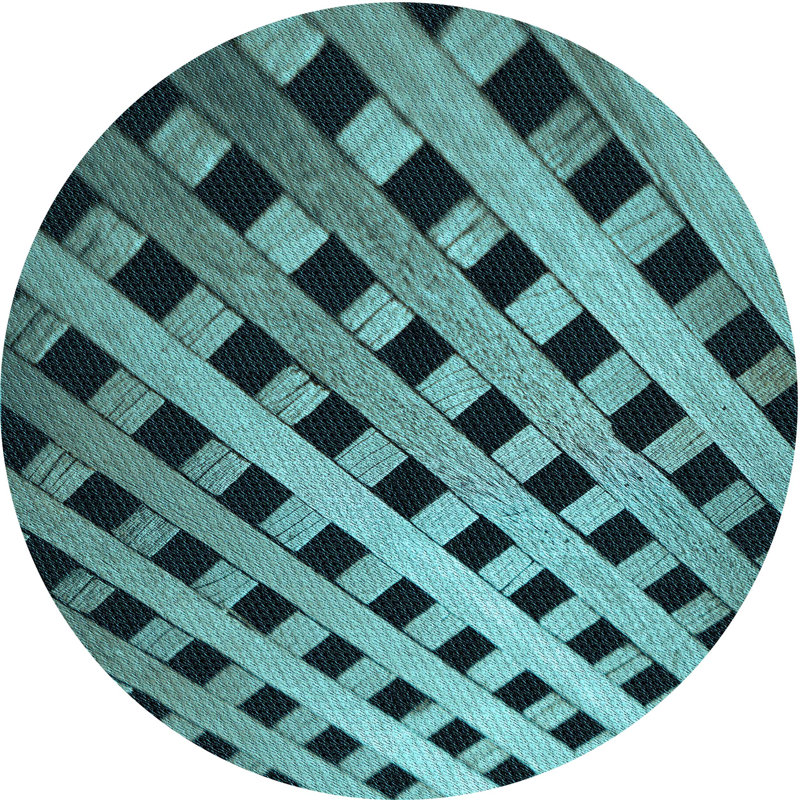 Geometric Indoor Rug, Round 5'
