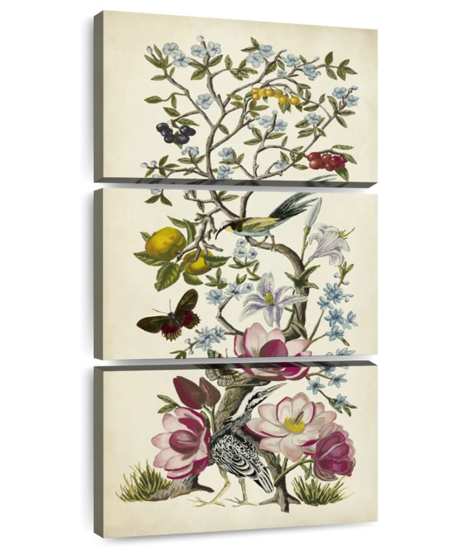 Chinoiserie Natura II, H 44 po x l 21 po