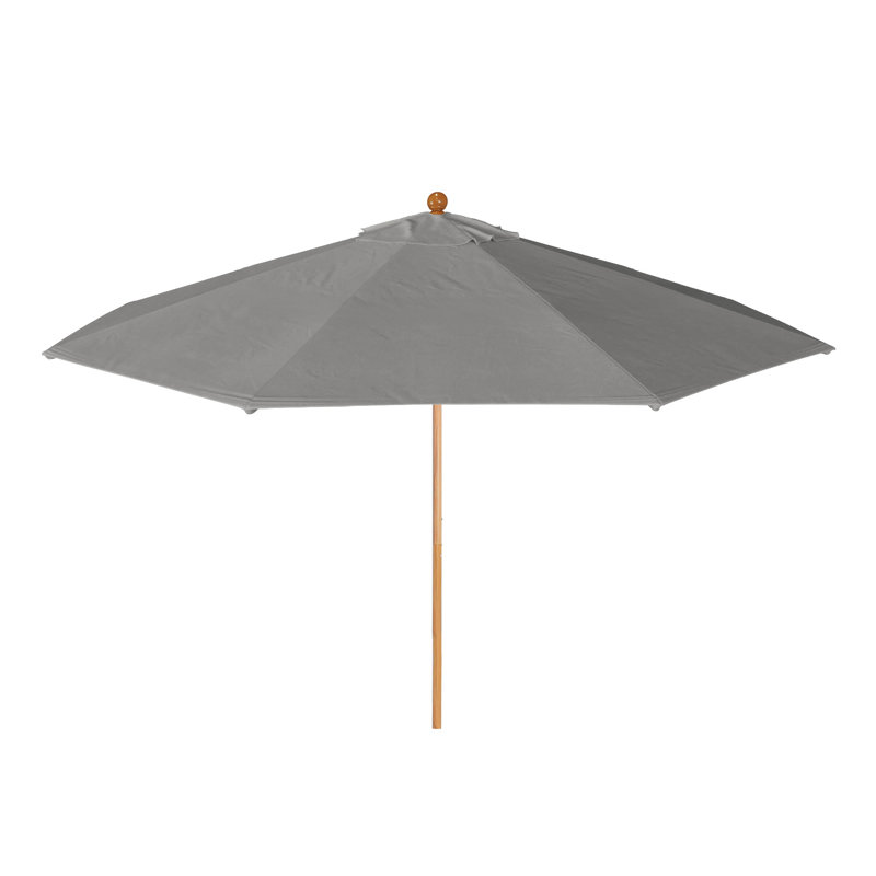 Parasol en bois de teck 11 pi, Gris