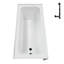 Baignoire en alcôve en acrylique blanc brillant avec drain extérieur 66 po x 32 po Streamline-101700383