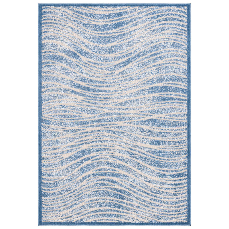 Cottage Performance Abstract Indoor/Outdoor Area Rug, Rectangle 5'3'' x 7'7''