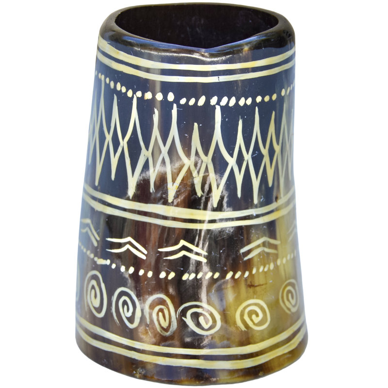 West-African Hand Painted Abstract Decorative Object