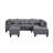 Upholstered Sofa With Chaise And Ottoman