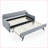 Daybeds Twin Mid-Century with Erectable Trundle USB Charging | Guest Room | Linen | Slate Gray-390419115