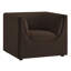 Fauteuil en velours brun foncé Dunkley-964024518