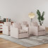 Fauteuil demi-tonneau pivotant à rayures douces modernes 29,7 po avec coussin amovible (ensemble de 4)