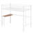 Twin Metal Loft Bed With Desk, Ladder And Guardrails-101953816