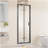 Framed Bi-fold Pivot Shower Door 26"x72" Space-saving Folding Shower Enclosure, 1/4" Clear Tempered Glass with Stainless Steel Handle, Reverible Installation, Black