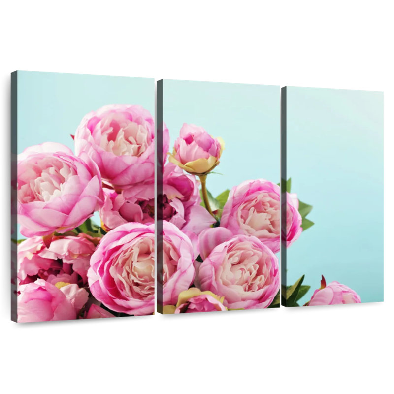 Fleurs de pivoine rose Harnek, H 42 po x l 65 po