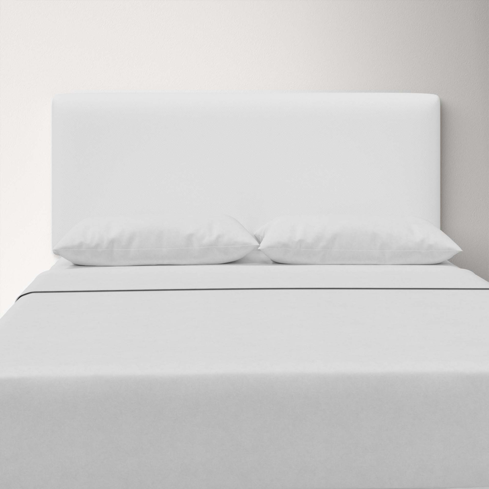 Eisley Upholstered Headboard, King, White Performance Twill