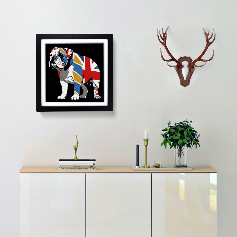 Single Picture Frame Print on Wood, Black