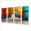 «Red Blue Colorful Glass Tunnels II - Tunnels», ensemble de reproduction d'art mural-2080954173