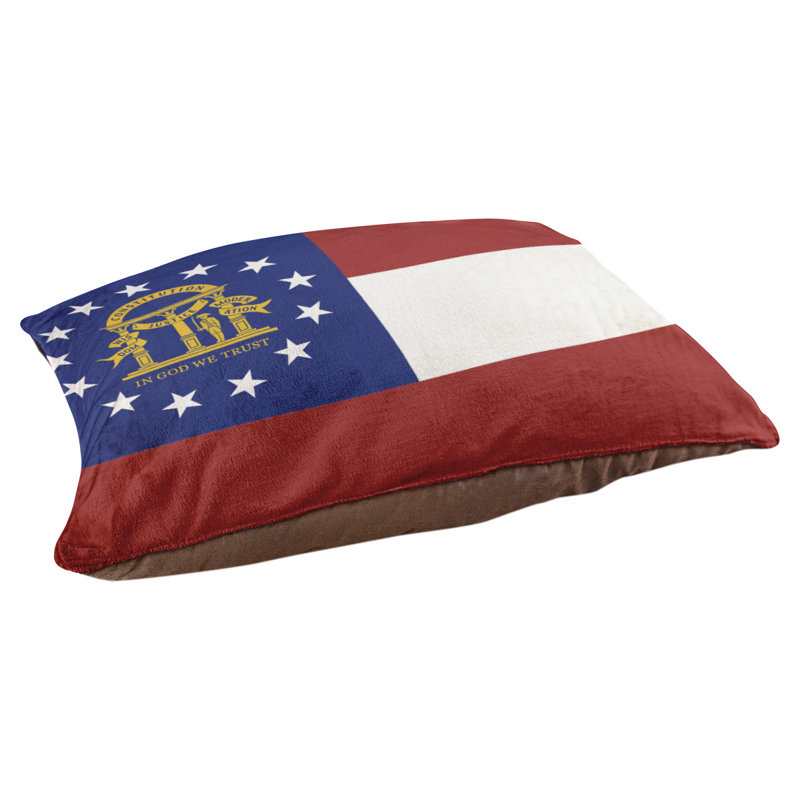 Coussin créateur drapeau georgia Burien, L 19,5 po x l 29,5 po, Marron foncé