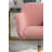 Modern Teddy Fabric Material Adjustable Height 360 Revolving Home Office Chair With Gold Metal Legs And Universal Wheel For Indoor-438227270