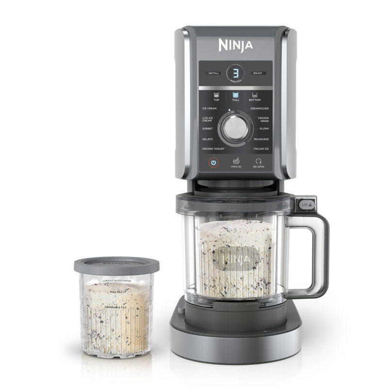 Ninja 0.5qt Silver Stainless Steel Automatic Ice Cream Maker