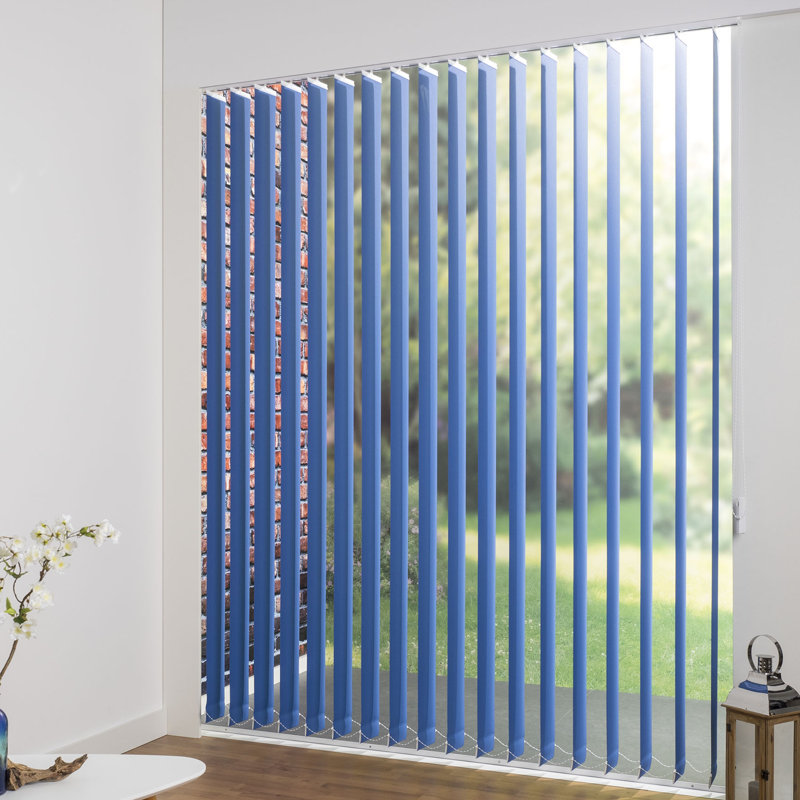Blackout Vertical Blind, 180cm L x 180cm W, 12.7cm, Blue