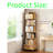 360° Rotating Bookshelf with Wheels Space-Saving Multi-Tier Spinning Bookcase Organizer Modern Display Shelf for Small Spaces Living Room Bedroom Office-1410080398-1410080395
