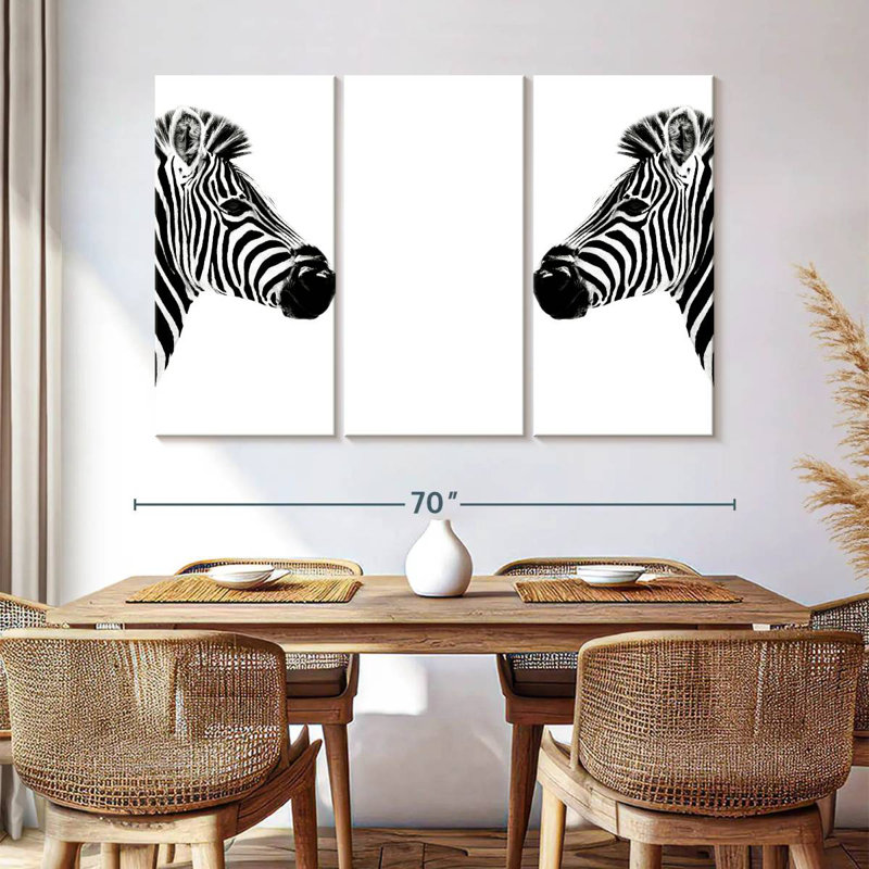 Zebras Face To Face, 42" H x 65" W