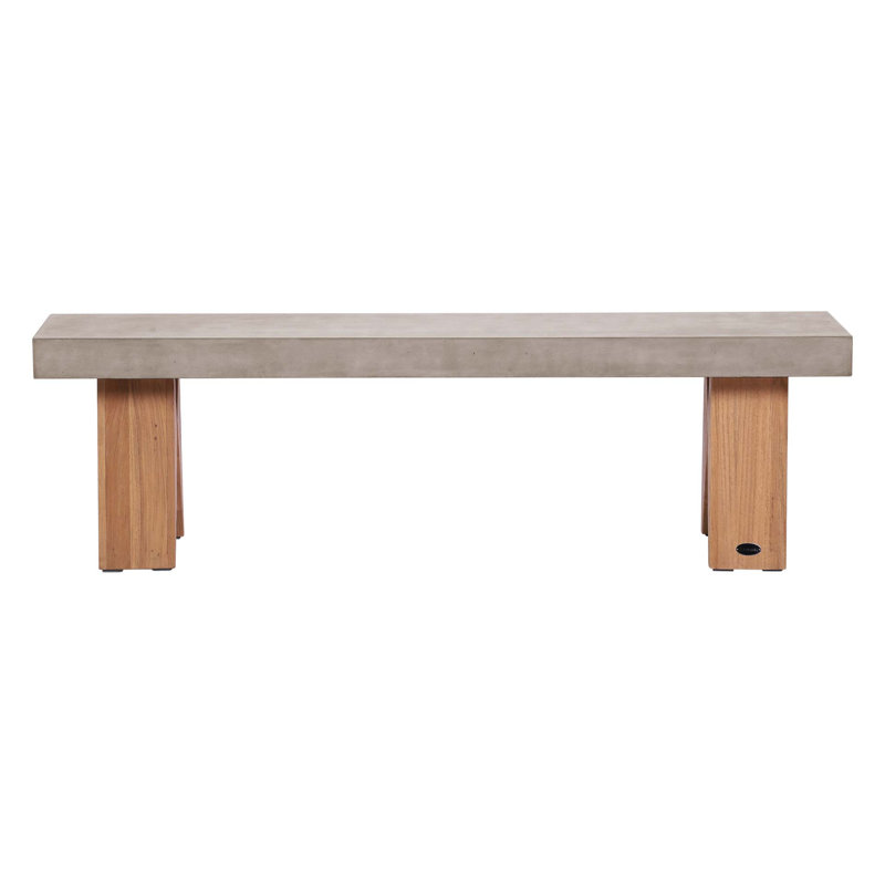 Clip Outdoor Dining Bench, Slate Gray