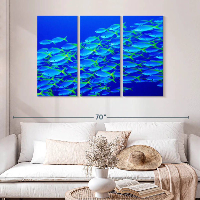 School Of Snapper Fish, 32" H x 50" W