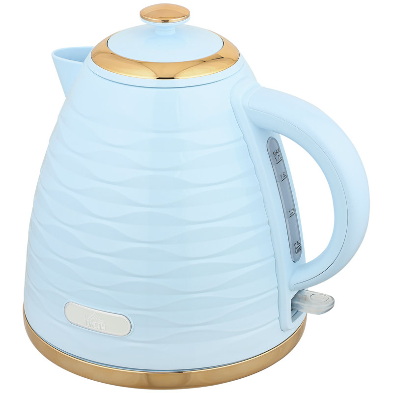 HOMCOM Electric Kettle 1.7L Fast Boil 3kW Cordless Water Kettle, Blue