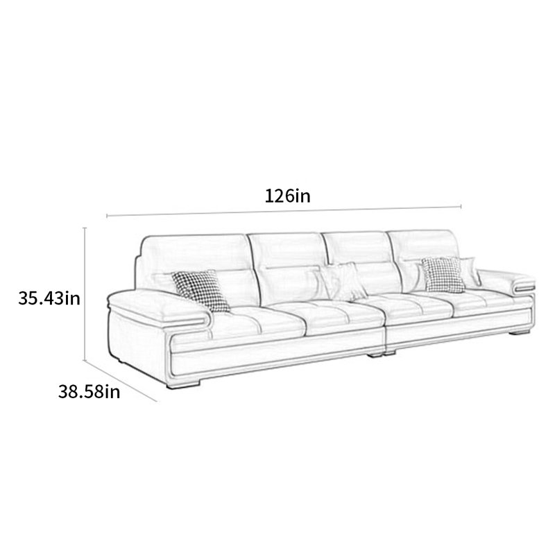 Galarza, H 35,43 po x l 126 po x P 38,58 po, 4