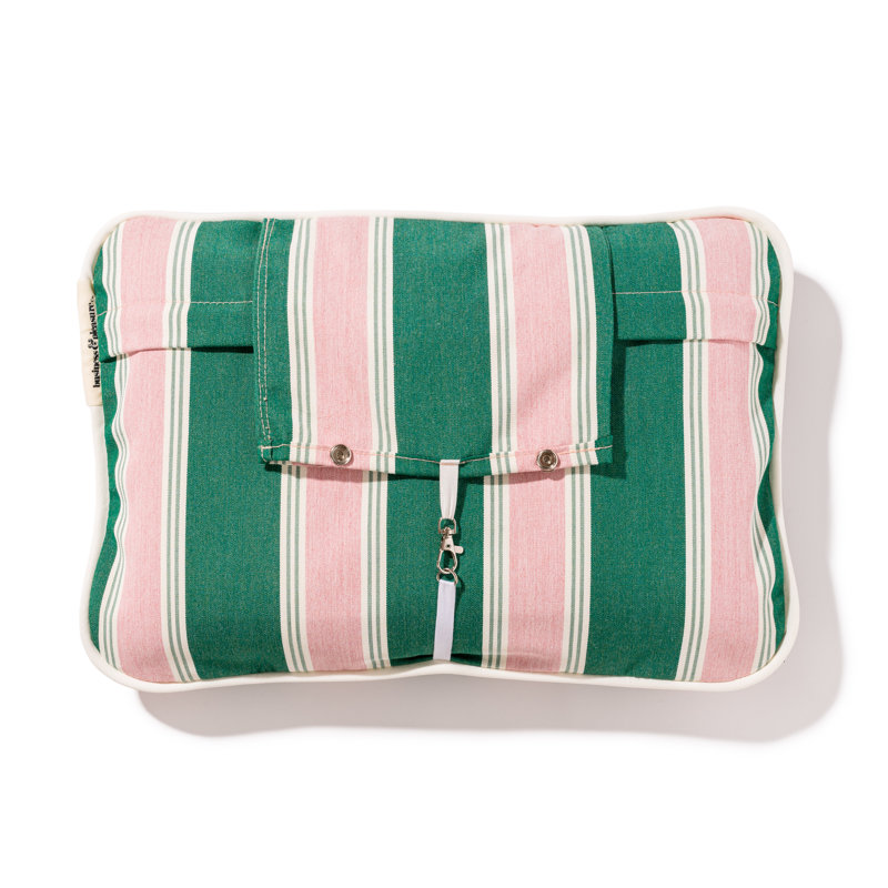 Inflatable Beach Pillow, Green/Pink