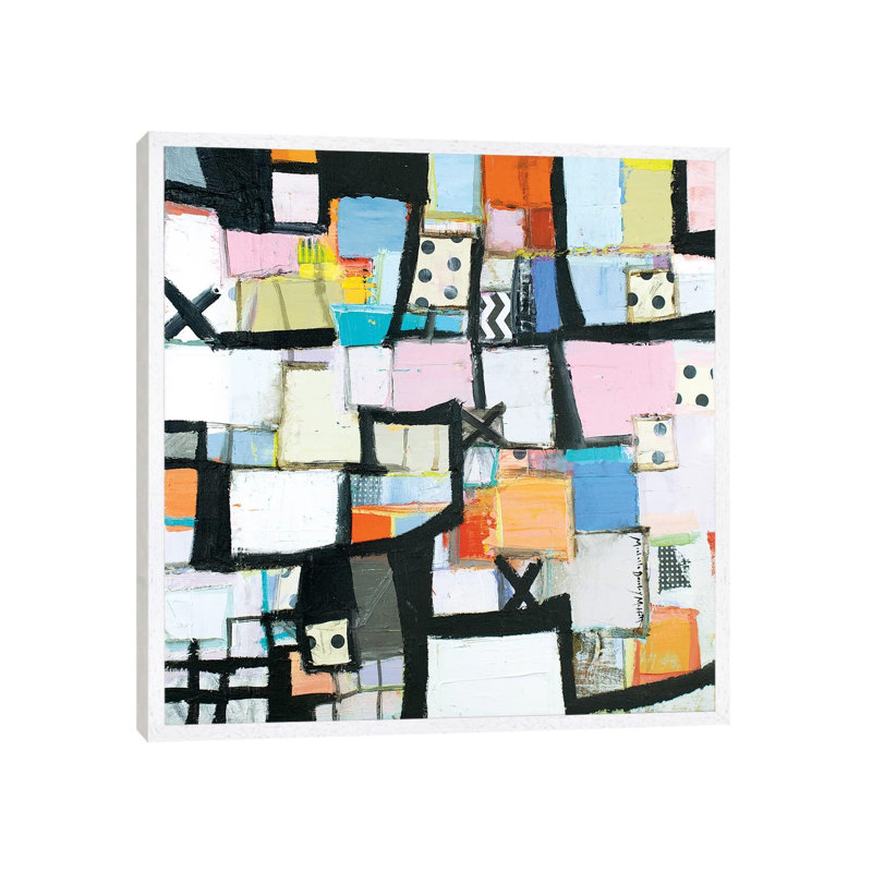 Intertwined by Michelle Daisley Moffitt - Painting on Canvas, 66.04cm H x 66.04cm W x 3.81cm D, White Framed