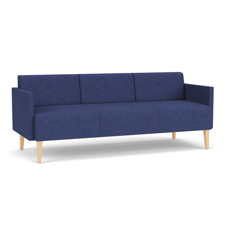 Luxe Lounge Reception Sofa, Natural Wood, Archetype Admiral