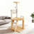 Wood Cat Tree Tower With Acrylic Hammock