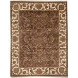 Trinity Hand-Knotted High-Quality Brown and Ivory Area Rug