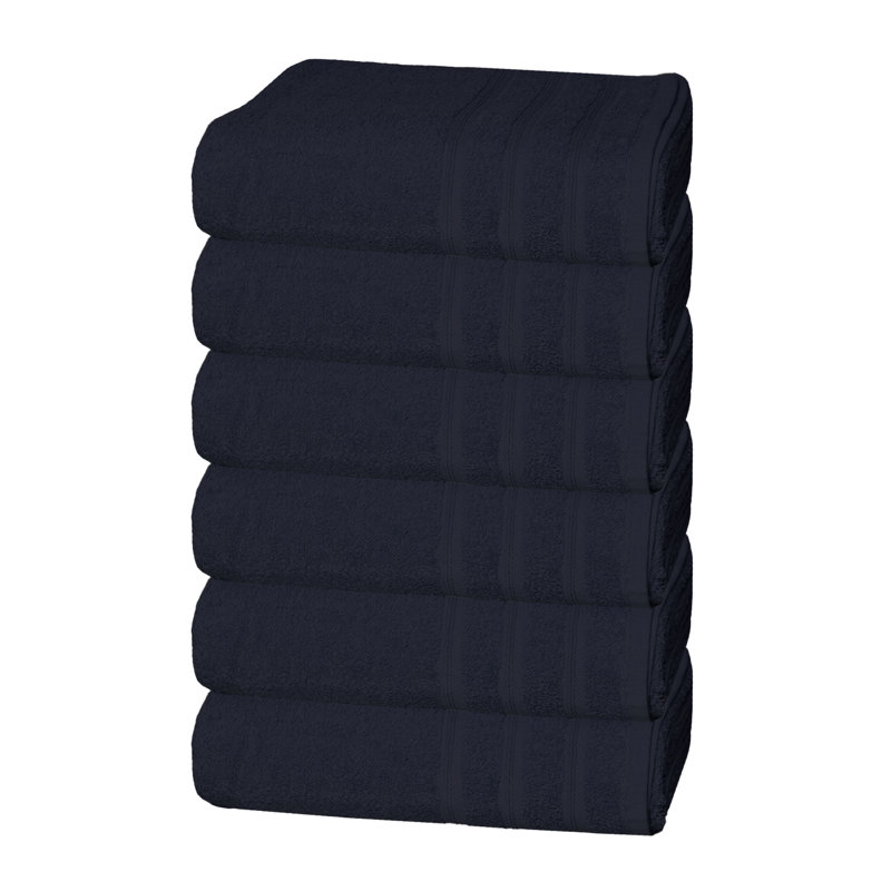 Kenrik Midweight Bath Towel, Navy Blue