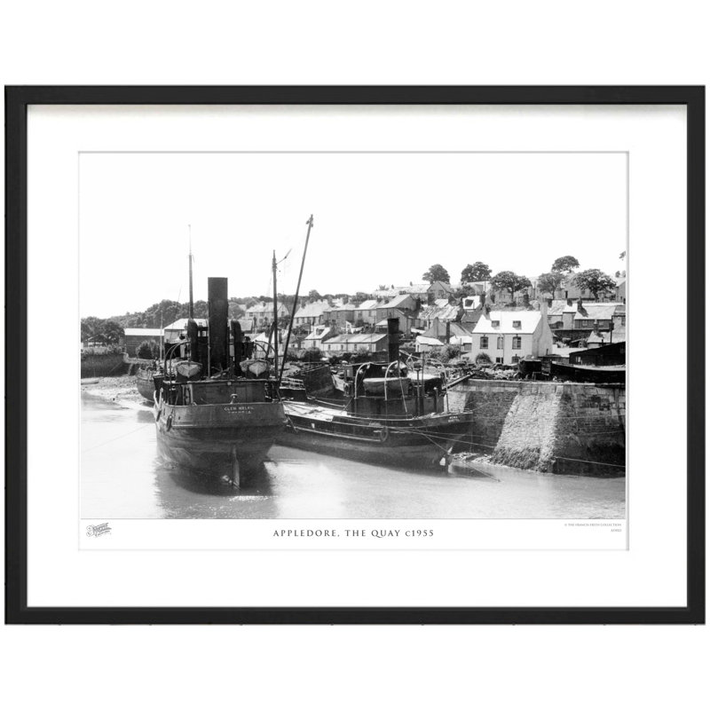 Appledore, The Quay C1955 - Single Picture Frame Print, 45cm H x 60cm W x 2.3cm D